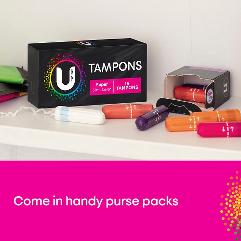 U By Kotex Slim Tampons Super 32 Pack x 6