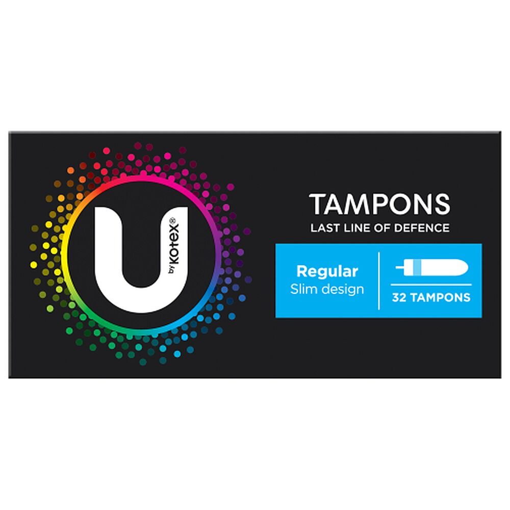 U By Kotex Slim Tampons Regular 32 Pack x 6