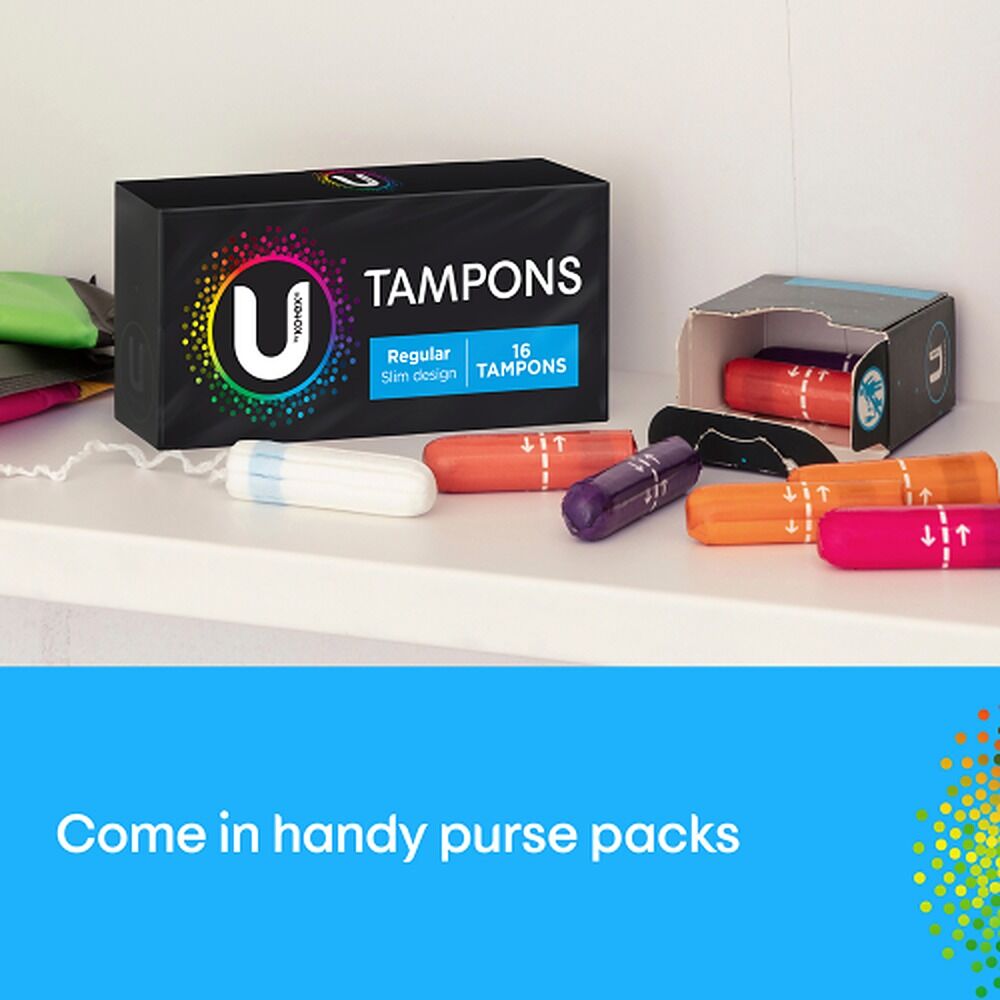 U By Kotex Slim Tampons Regular 32 Pack x 6