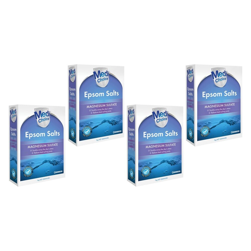 MediChoice Epsom Salts 1kg Pack of 4