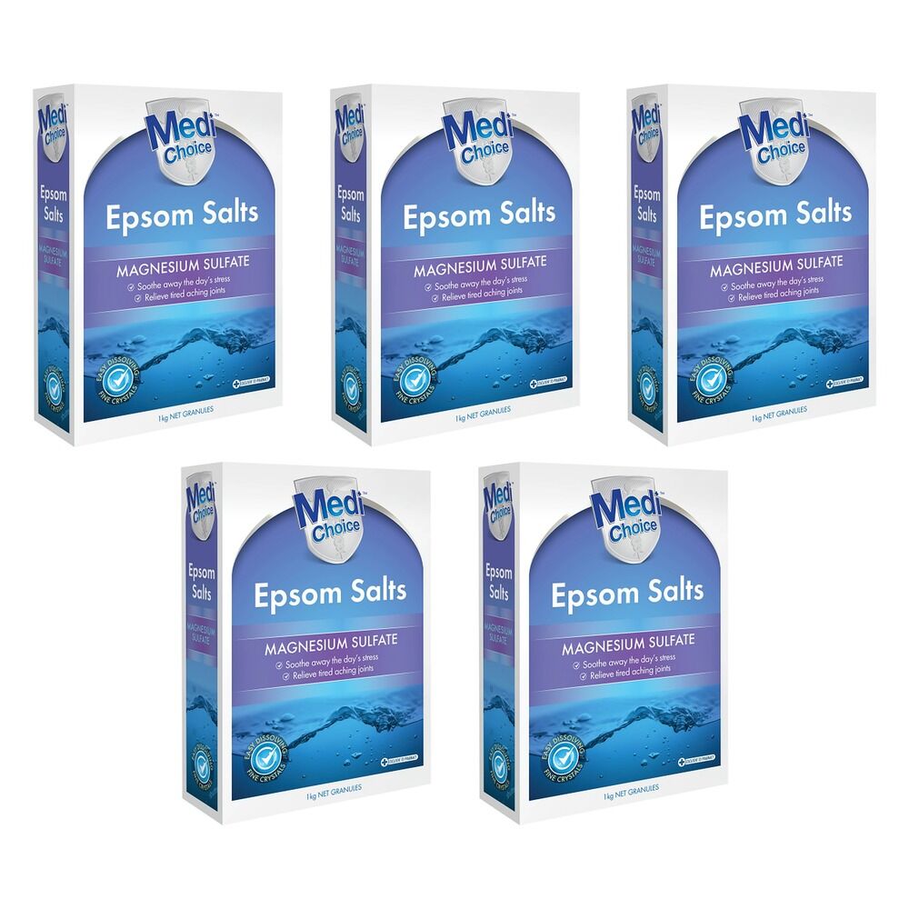 MediChoice Epsom Salts 1kg Pack of 5