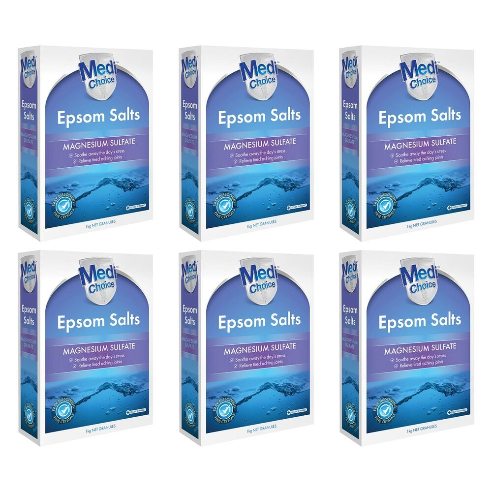 MediChoice Epsom Salts 1kg Pack of 6