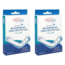 SurgiPack Keep Dry Waterproof Full Arm 2 Pack Bundle of 2