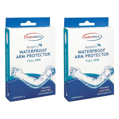 SurgiPack Keep Dry Waterproof Full Arm 2 Pack Bundle of 2