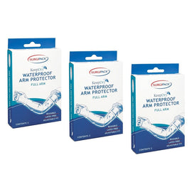 SurgiPack Keep Dry Waterproof Full Arm 2 Pack Bundle of 3