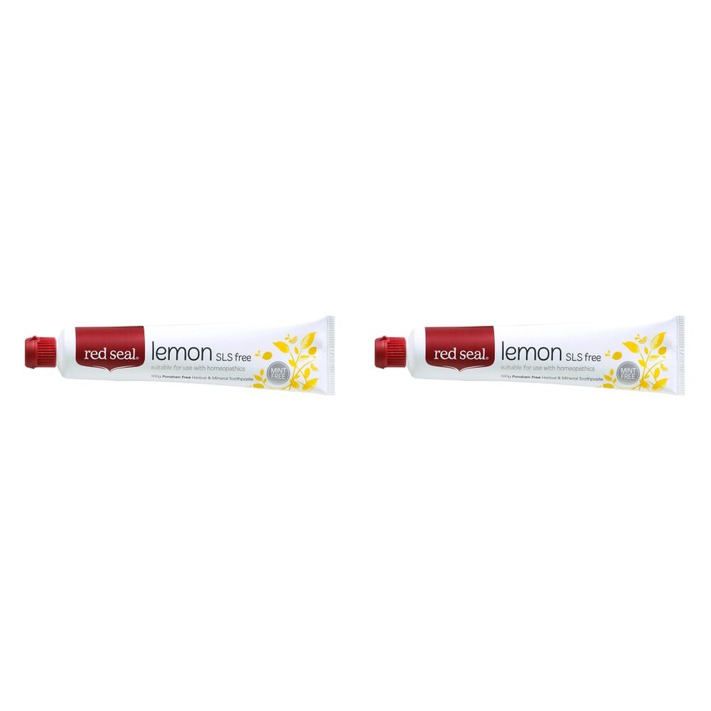 Red Seal Natural Health Lemon SLS Free Toothpaste 100g Pack of 2