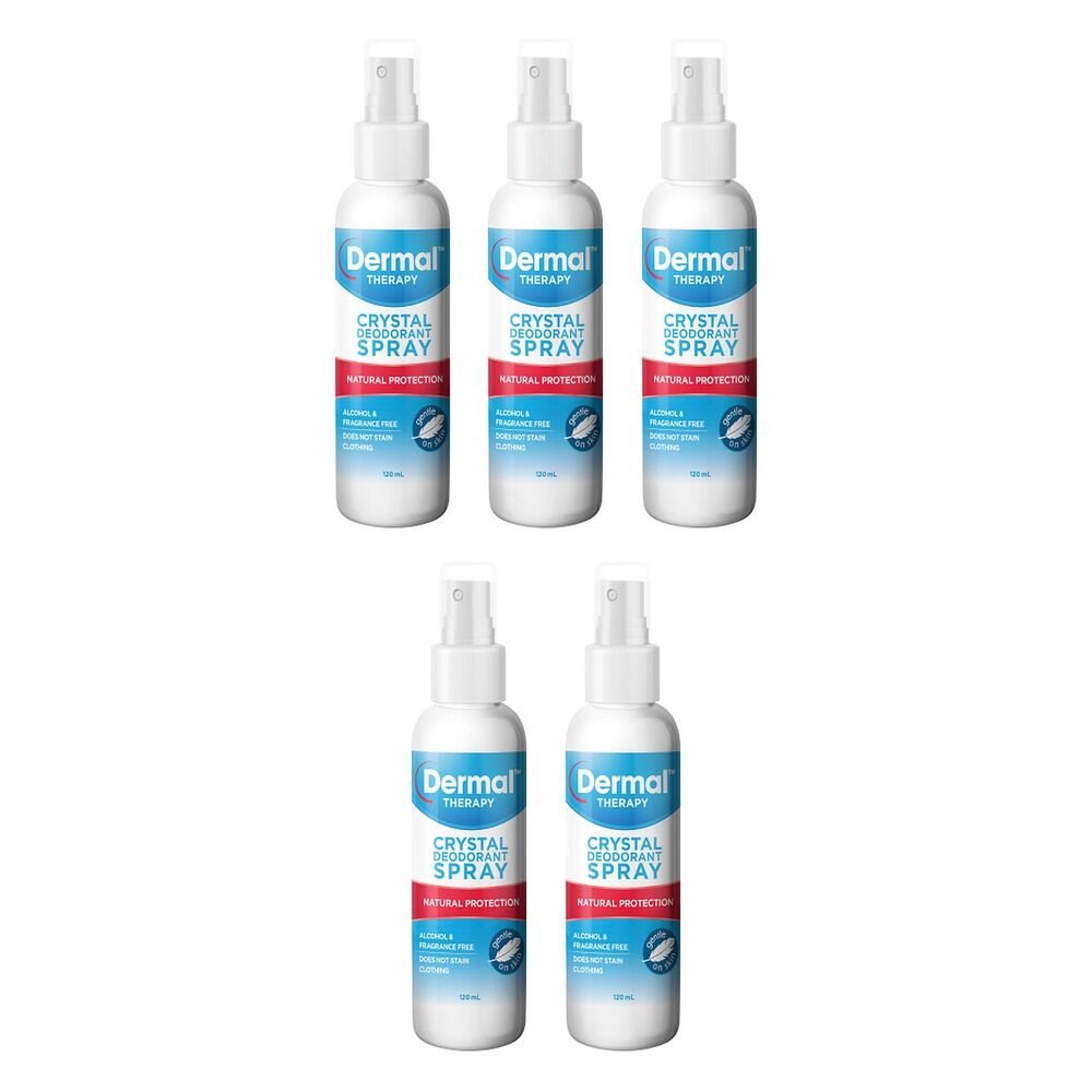 Dermal Therapy Crystal Deodorant Spray 120mL Pack of 5