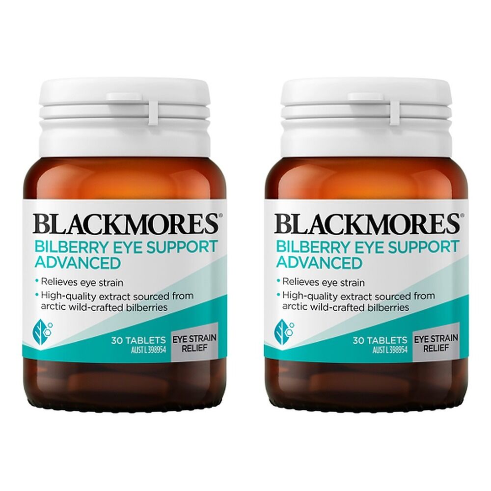 Blackmores Bilberry Eye Support Advanced 30 Tablets Pack of 2