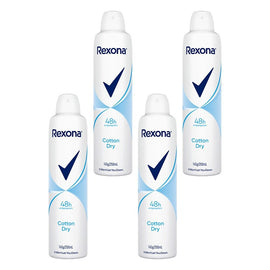 Rexona Antiperspirant Aerosol Deodorant Cotton Dry 250mL Pack of 4