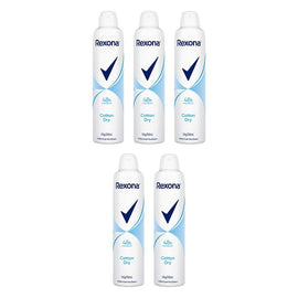 Rexona Antiperspirant Aerosol Deodorant Cotton Dry 250mL Pack of 5