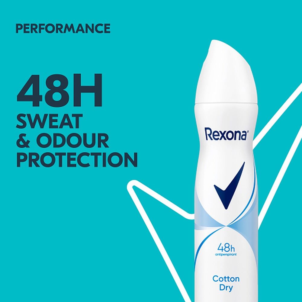 Rexona Antiperspirant Aerosol Deodorant Cotton Dry 250mL