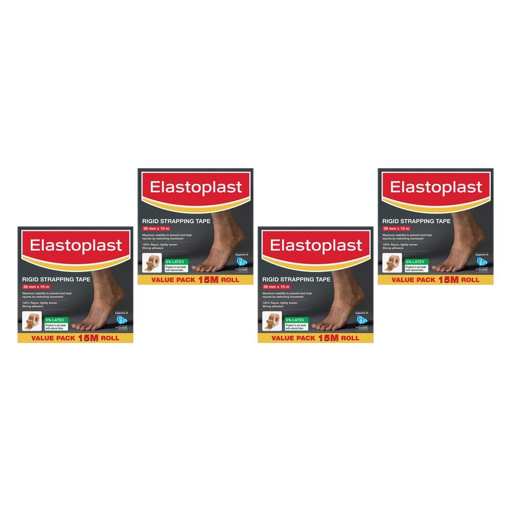 Elastoplast Rigid Strapping Tape 38mm x 15m x 6 Bundle of 4