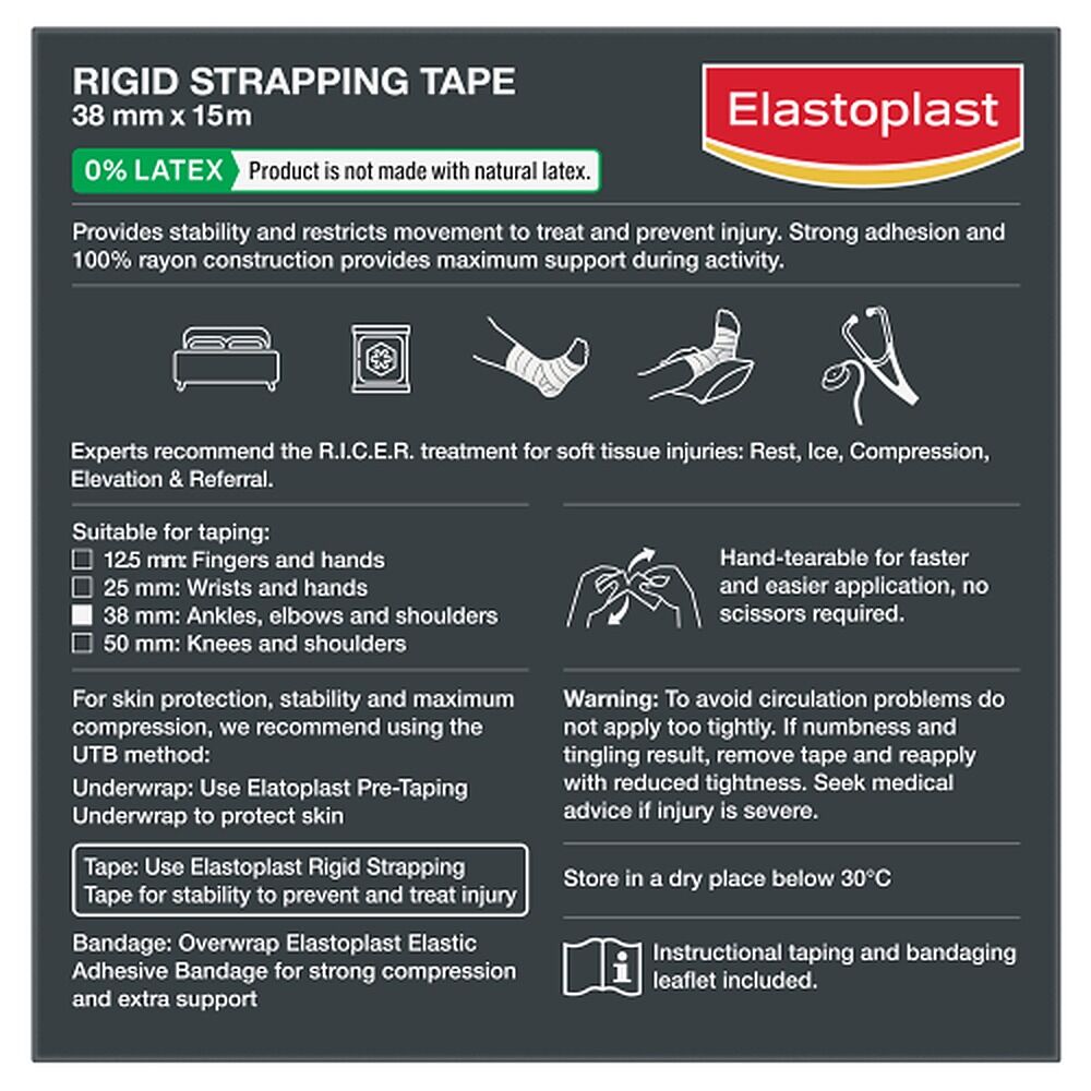 Elastoplast Rigid Strapping Tape 38mm x 15m x 6