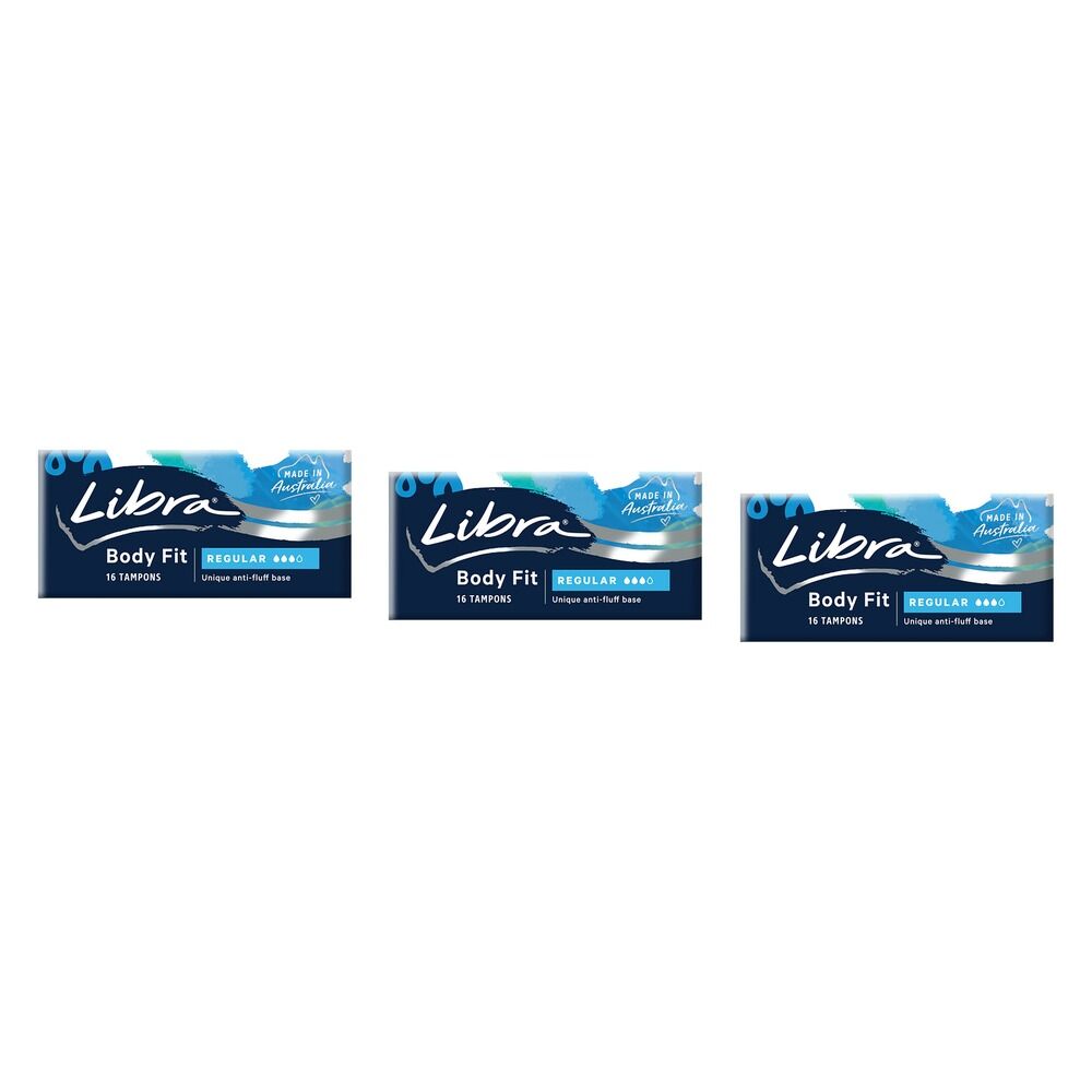 Libra Original Regular Tampons 16 Pack x 12 Bundle of 3