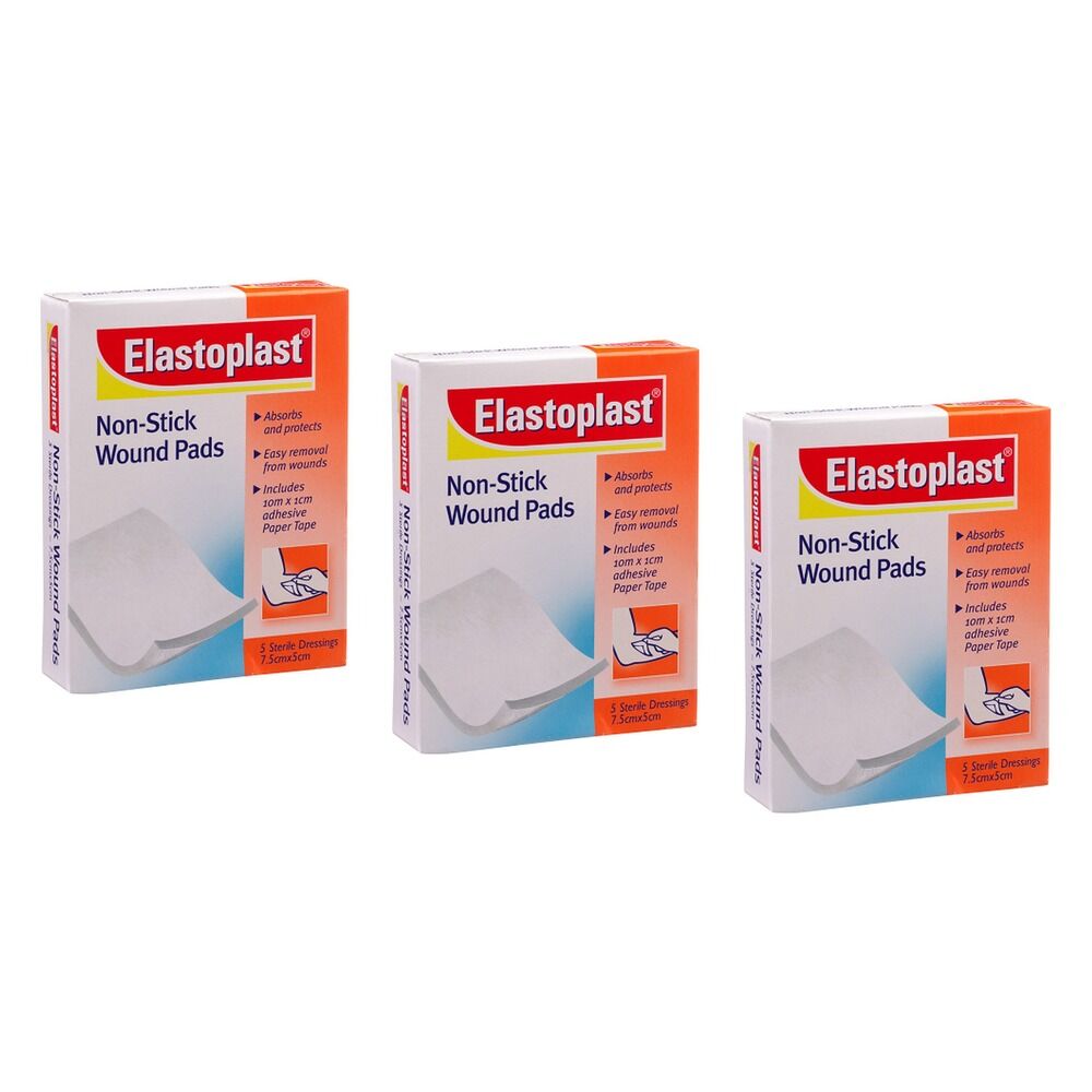 Elastoplast Latex Free Non Stick Wound Dressing 5 Pack Bundle of 3