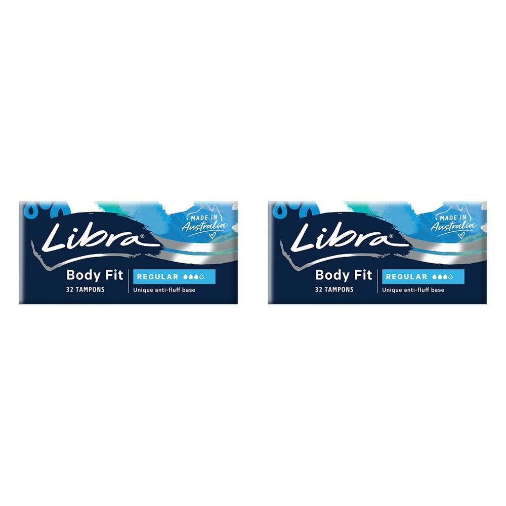 Libra Body Fit Regular Tampons 32 Pack x 6 Bundle of 2