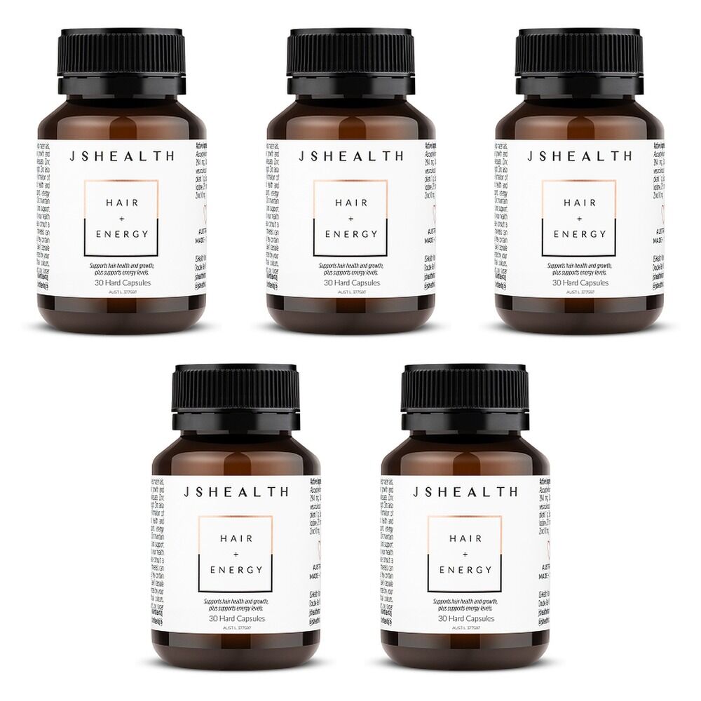 JSHealth Hair + Energy 30 Capsules Pack of 5