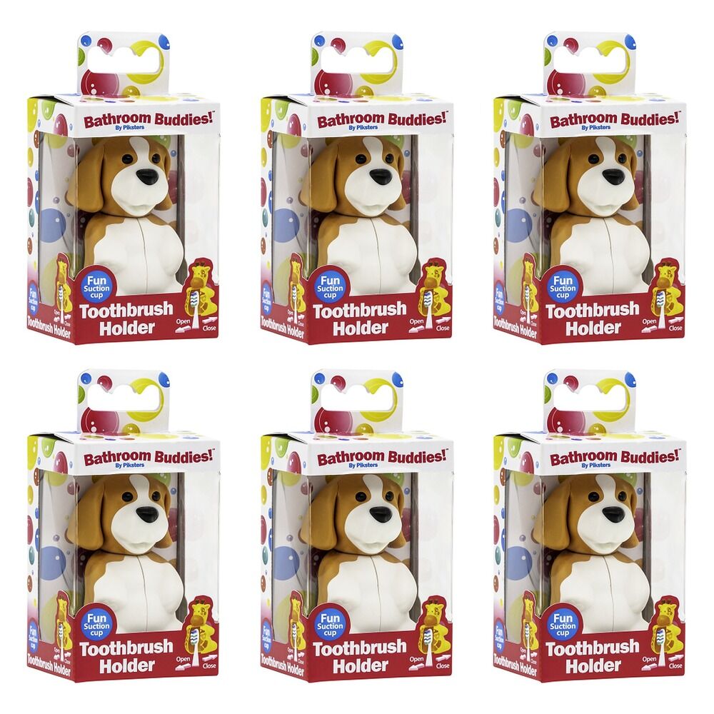 Piksters Bathroom Buddies Toothbrush Holder x 8 Bundle of 6