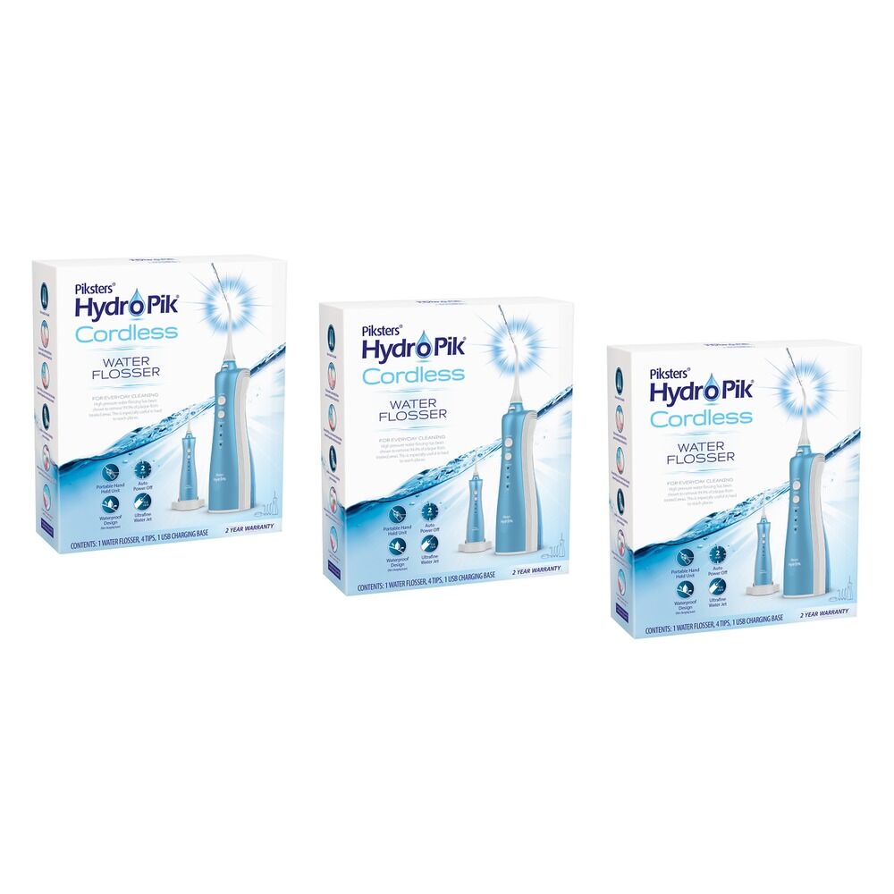 Piksters HydroPik Water Flosser Pack of 3