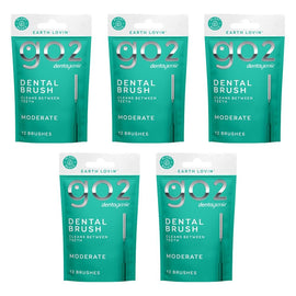 Dentagenie Interdental Brush Teal Moderate 12 Pack Bundle of 5