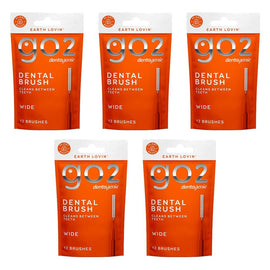 Dentagenie Interdental Brush Orange Wide 12 Pack Bundle of 5