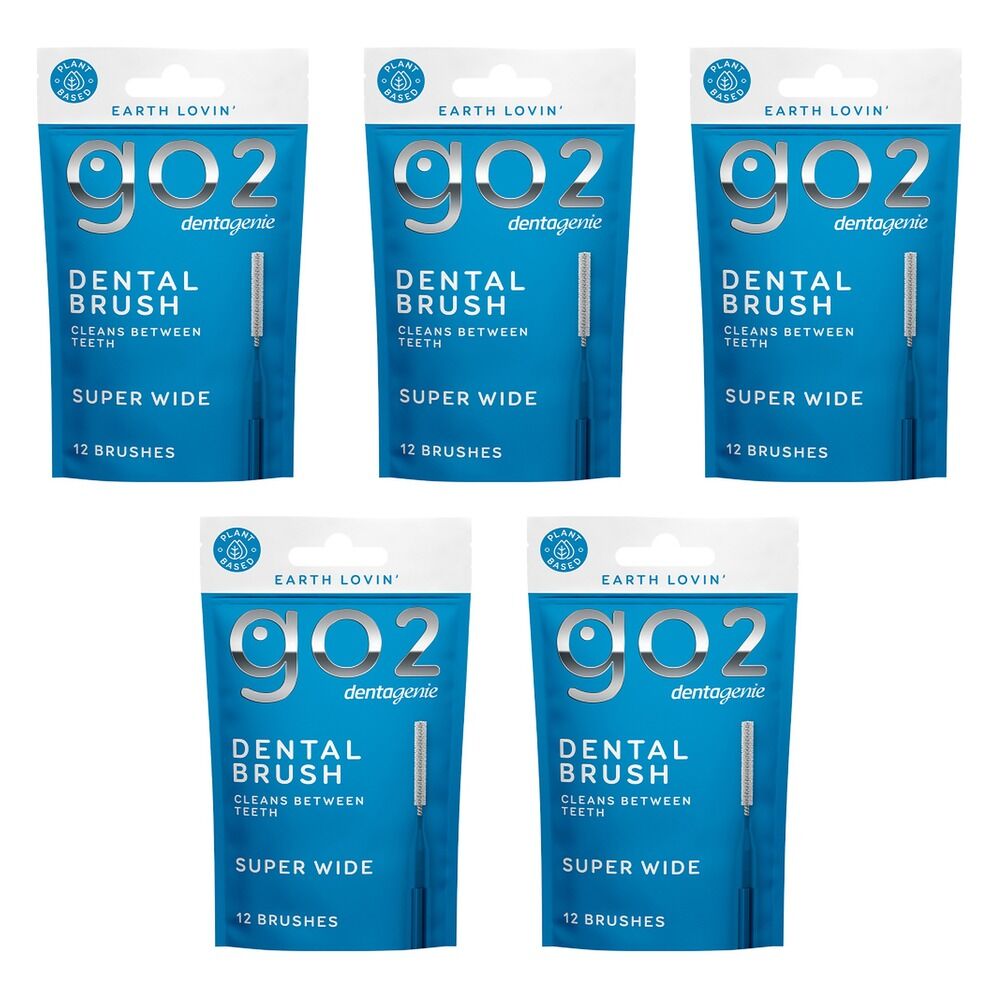 Dentagenie Interdental Brush Blue Size 5 12 Pack Bundle of 5