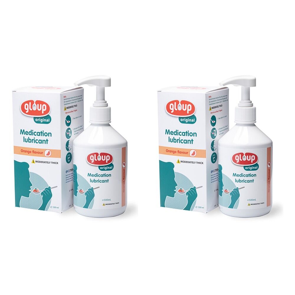 Gloup Medication Lubricant Orange Original 500mL Pack of 2