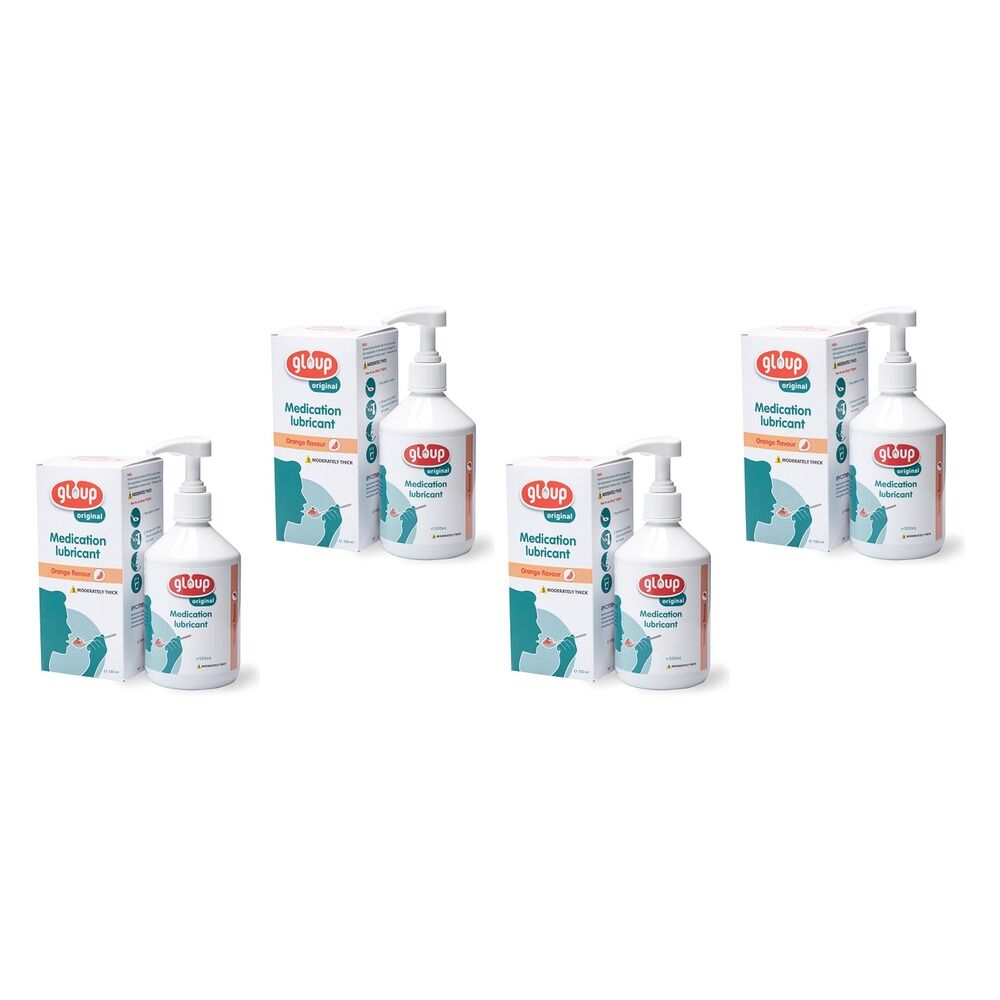 Gloup Medication Lubricant Orange Original 500mL Pack of 4