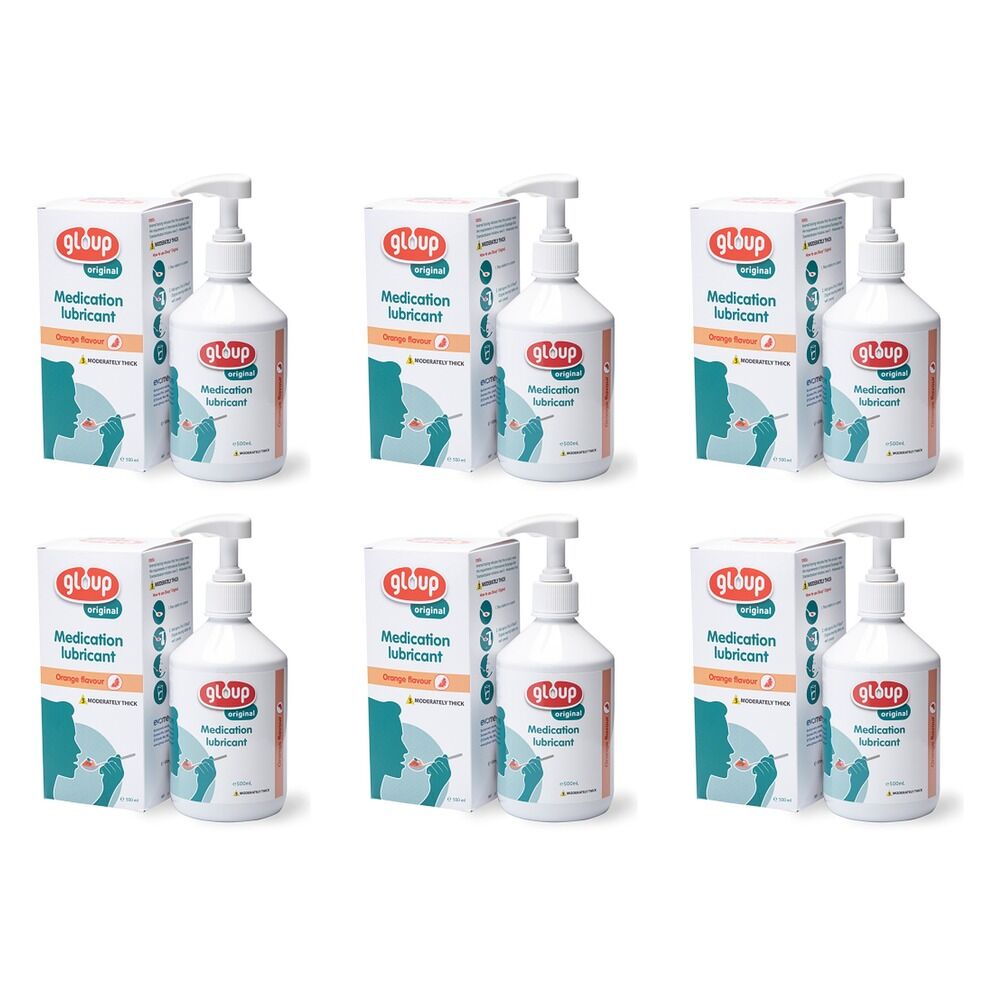 Gloup Medication Lubricant Orange Original 500mL Pack of 6