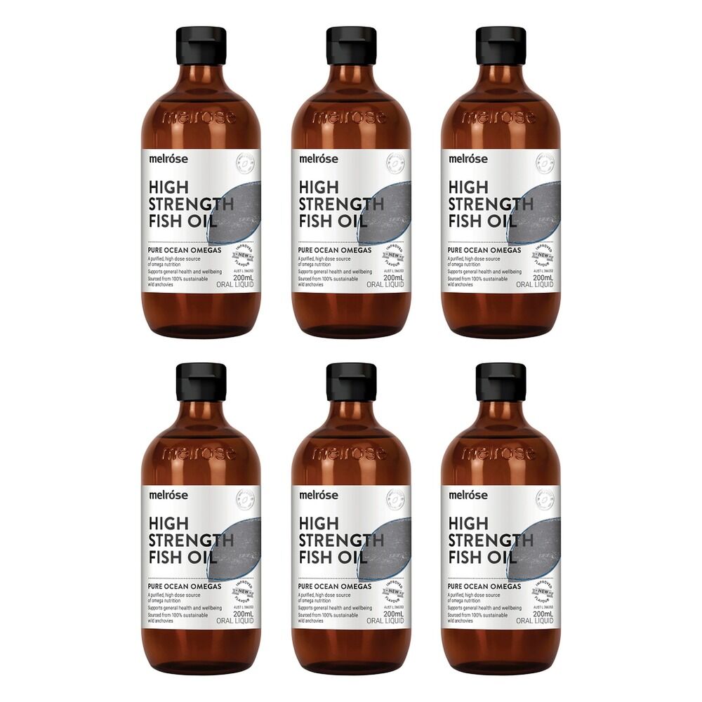 Melrose Health High Strength Fish Oil Lemon 200mL Pack of 6
