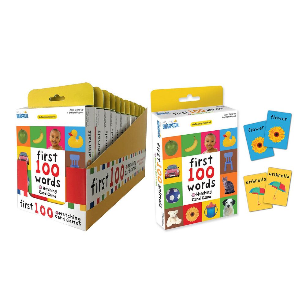 Briarpatch First 100 Words Matching Card Game Counter Display of 12