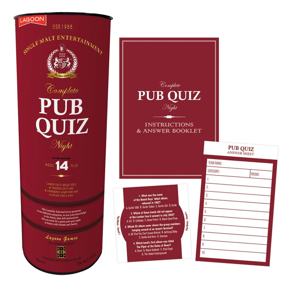 Complete Pub Quiz Night Game Lagoon Games
