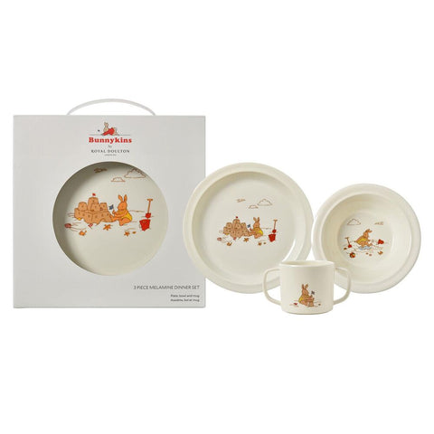 Bunnykins 3 Piece Melamine Dinner Set Natural