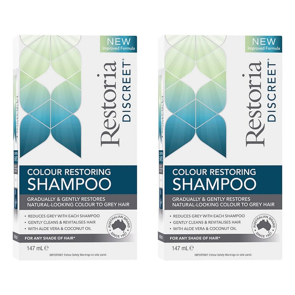 Restoria Discreet Colour Restoring Shampoo 147mL Pack of 2