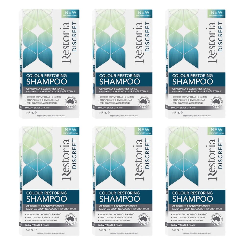 Restoria Discreet Colour Restoring Shampoo 147mL Pack of 6