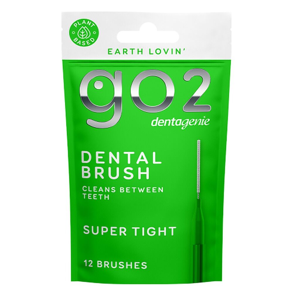 Dentagenie Interdental Brush Green Super Tight 12 Pack