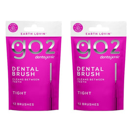 Dentagenie Interdental Brush Pink Tight 12 Pack Bundle of 2