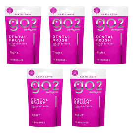Dentagenie Interdental Brush Pink Tight 12 Pack Bundle of 5