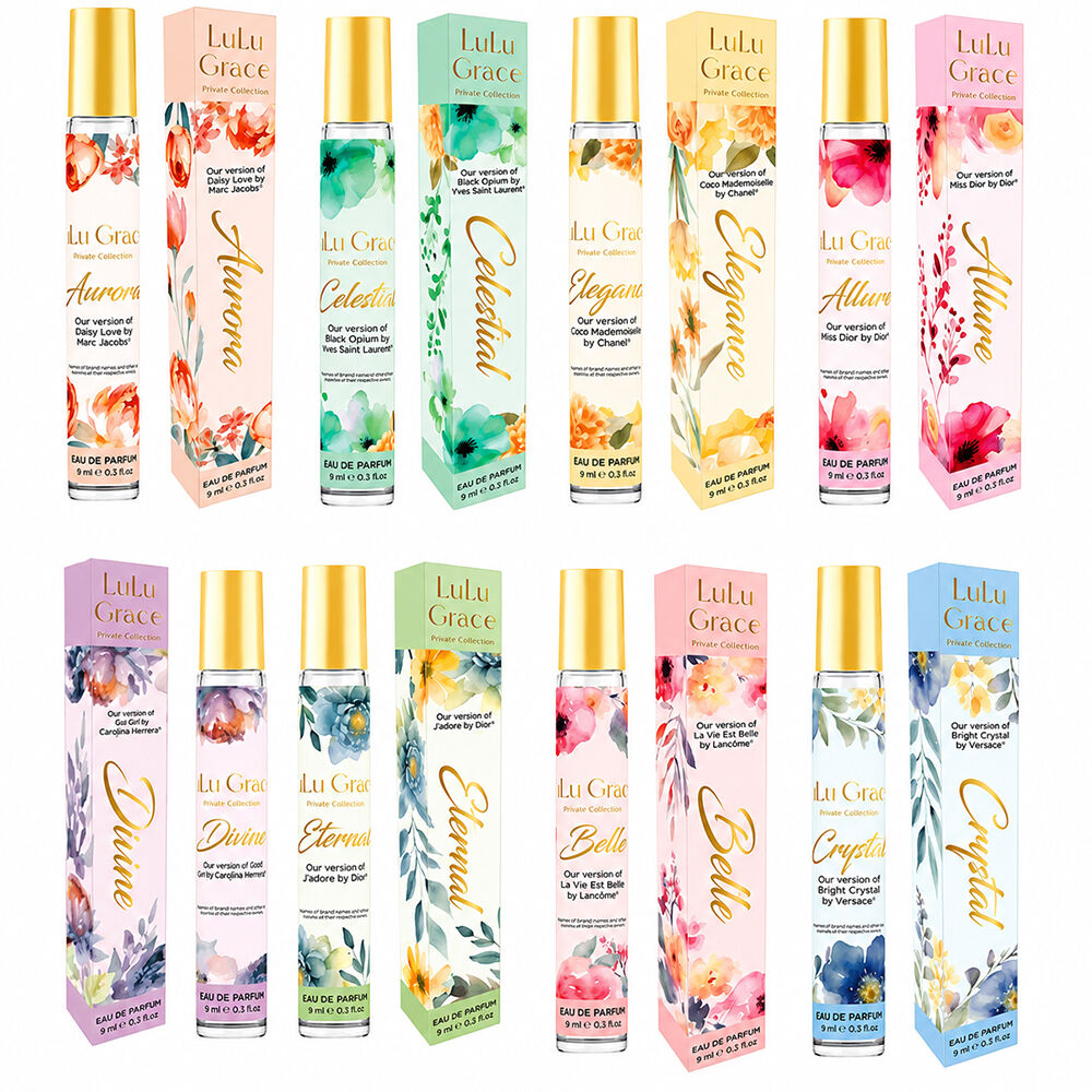 Lulu Grace Womens Perfume Rollerball Set 8 x 9ml Travel EDP Collection