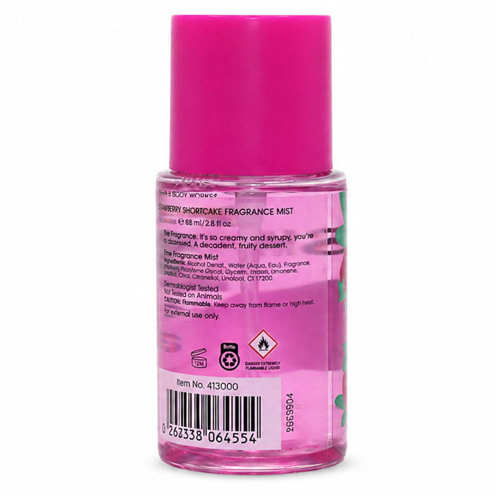 Fruit Crush Strawberry Shortcake Fragrance Mist 85ml Sweet Body Spray
