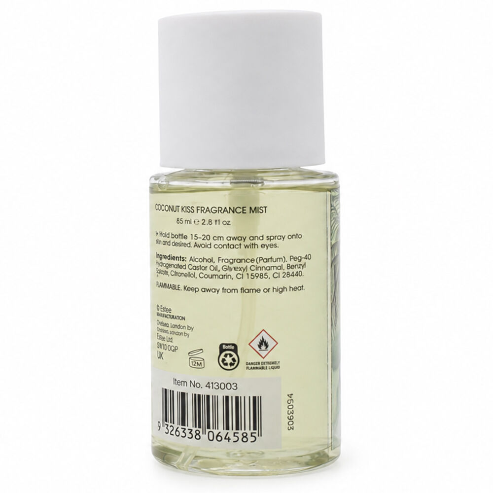 Fruit Crush Coconut Kiss Fragrance Mist 85ml Tropical Body Spray