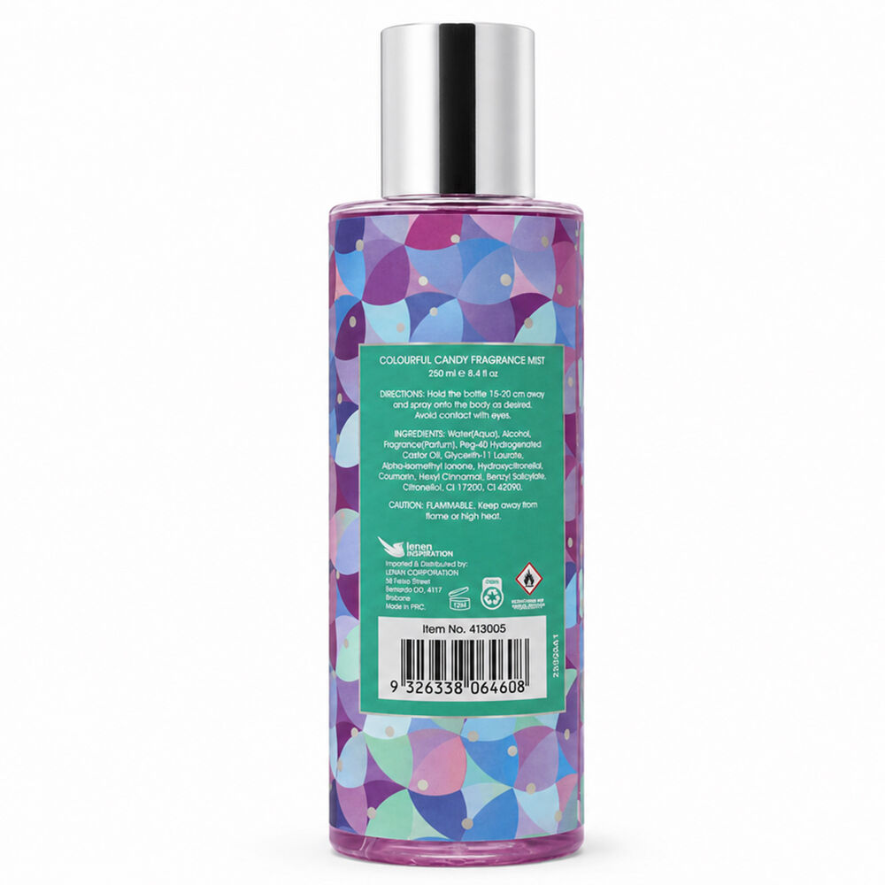 Lulu Grace Colourful Candy Fragrance Mist 250ml Sweet Body Spray