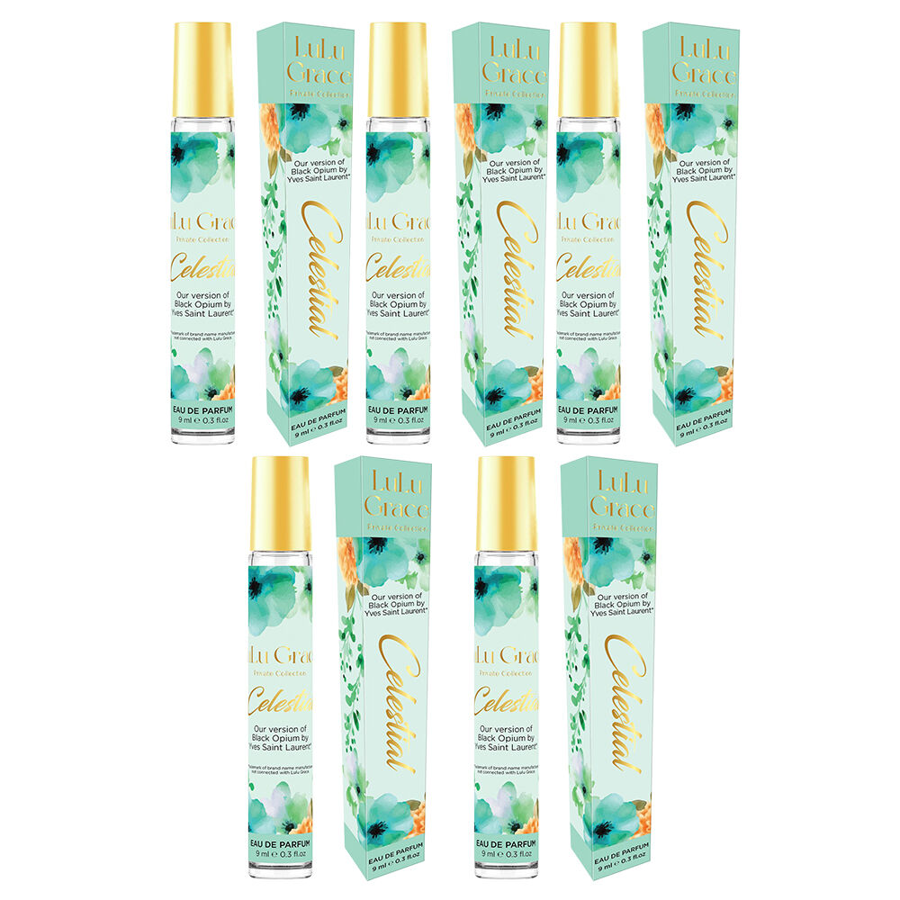 Lulu Grace Celestial EDP Rollerball 9ml Travel Perfume Inspired By Black Opium x 5