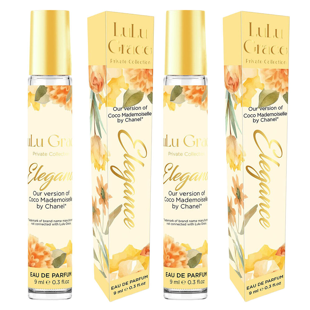 Lulu Grace Elegance EDP Rollerball 9ml Twin Pack Inspired By Coco Mademoiselle