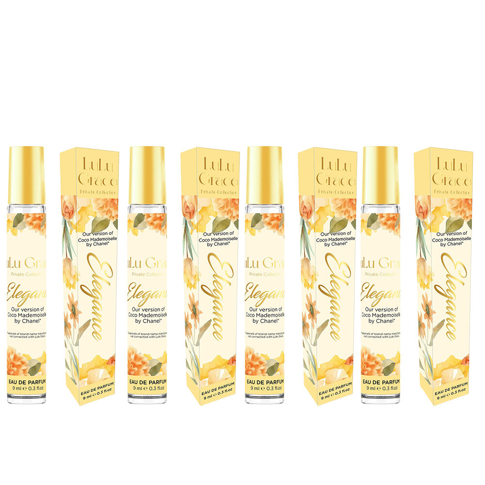 Lulu Grace Elegance EDP Rollerball 9ml Travel Perfume Inspired By Coco Mademoiselle x 4