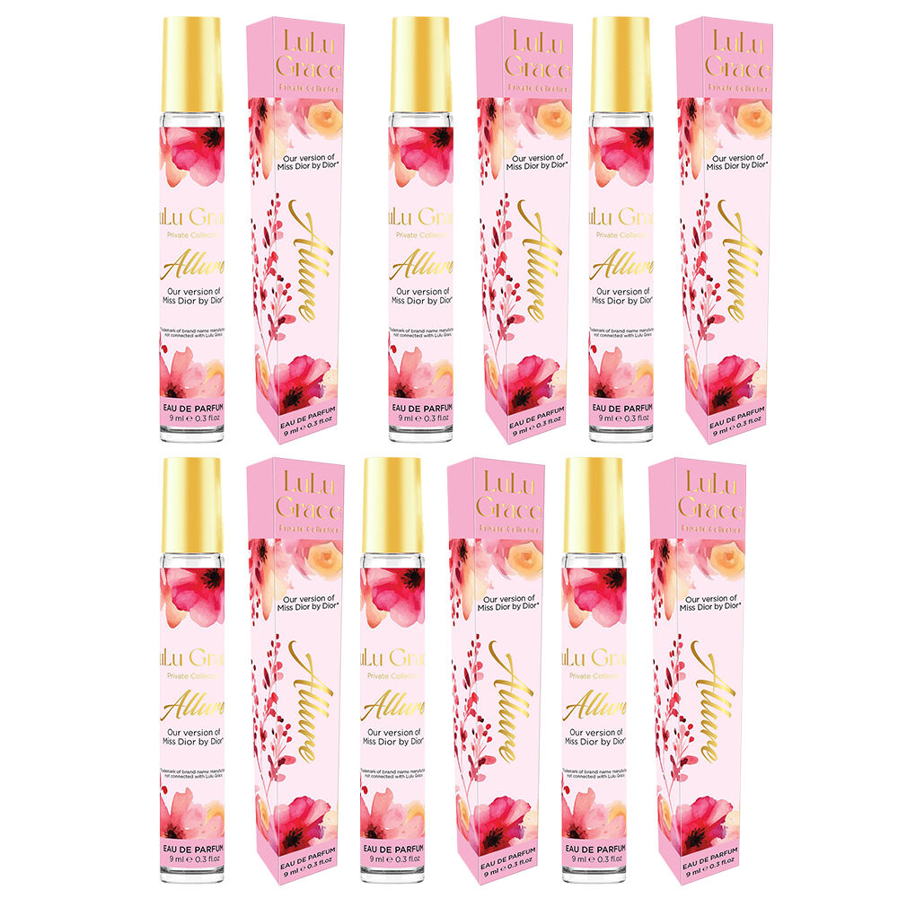 Lulu Grace Allure EDP Rollerball 9ml Travel Perfume Inspired By Miss Dior x 6