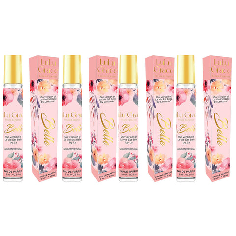 Lulu Grace Belle EDP Rollerball 9ml Travel Perfume Inspired By La Vie Est Belle x 4