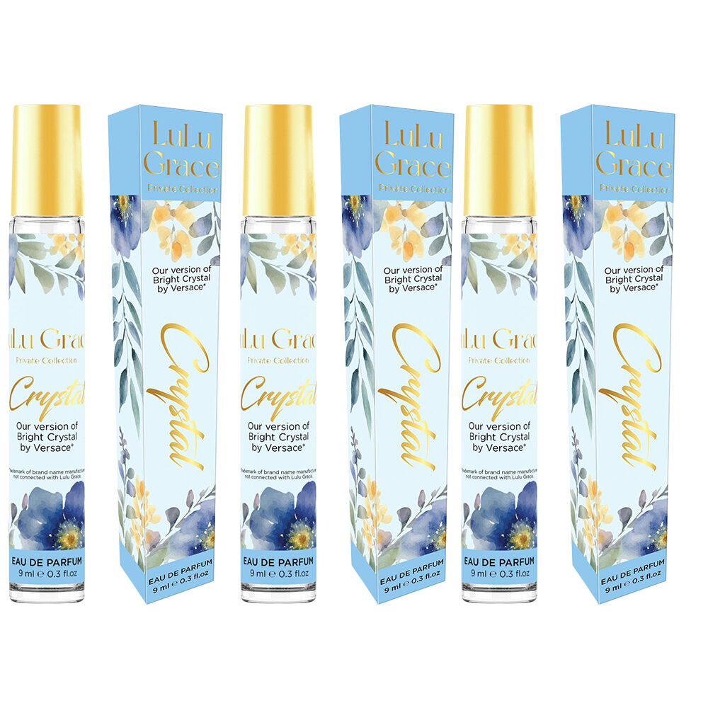 Lulu Grace Crystal EDP Rollerball 9ml Travel Perfume Inspired By Bright Crystal x 3