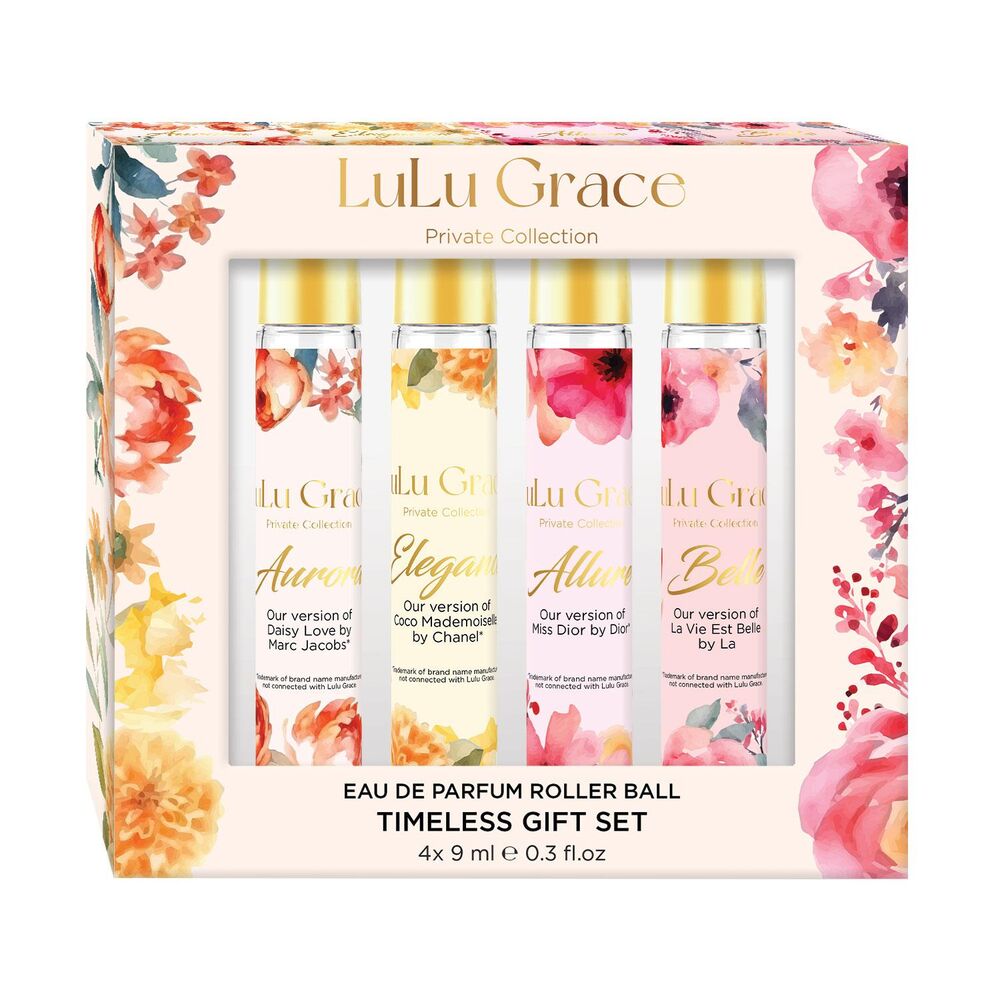 Lulu Grace Timeless Gift Set 4 Pack 9ml Eau De Parfum Rollerball