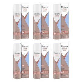 Rexona Clinical Antiperspirant Aerosol Deodorant Shower Clean 180mL Pack of 6
